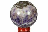 Polished Chevron Amethyst Sphere #124484-1